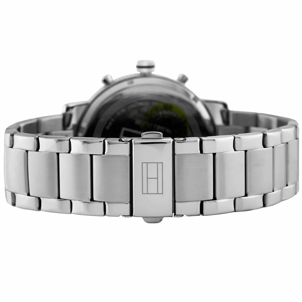 Tommy Hilfiger Evan Chronograph Blue Dial Silver Steel Strap Watch For Men - 1710409 Buy Now By Tommy Hilfiger