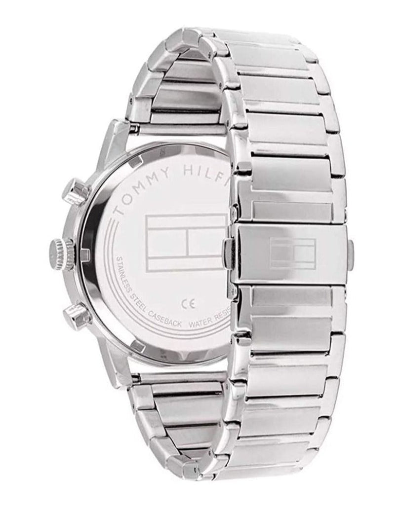 Tommy Hilfiger Evan Chronograph Blue Dial Silver Steel Strap Watch For Men - 1710409 Buy Now By Tommy Hilfiger