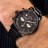 Tommy Hilfiger Evan Chronograph Quartz Black Dial Black Steel Strap Watch For Men - 1710410 Buy Now By Tommy Hilfiger