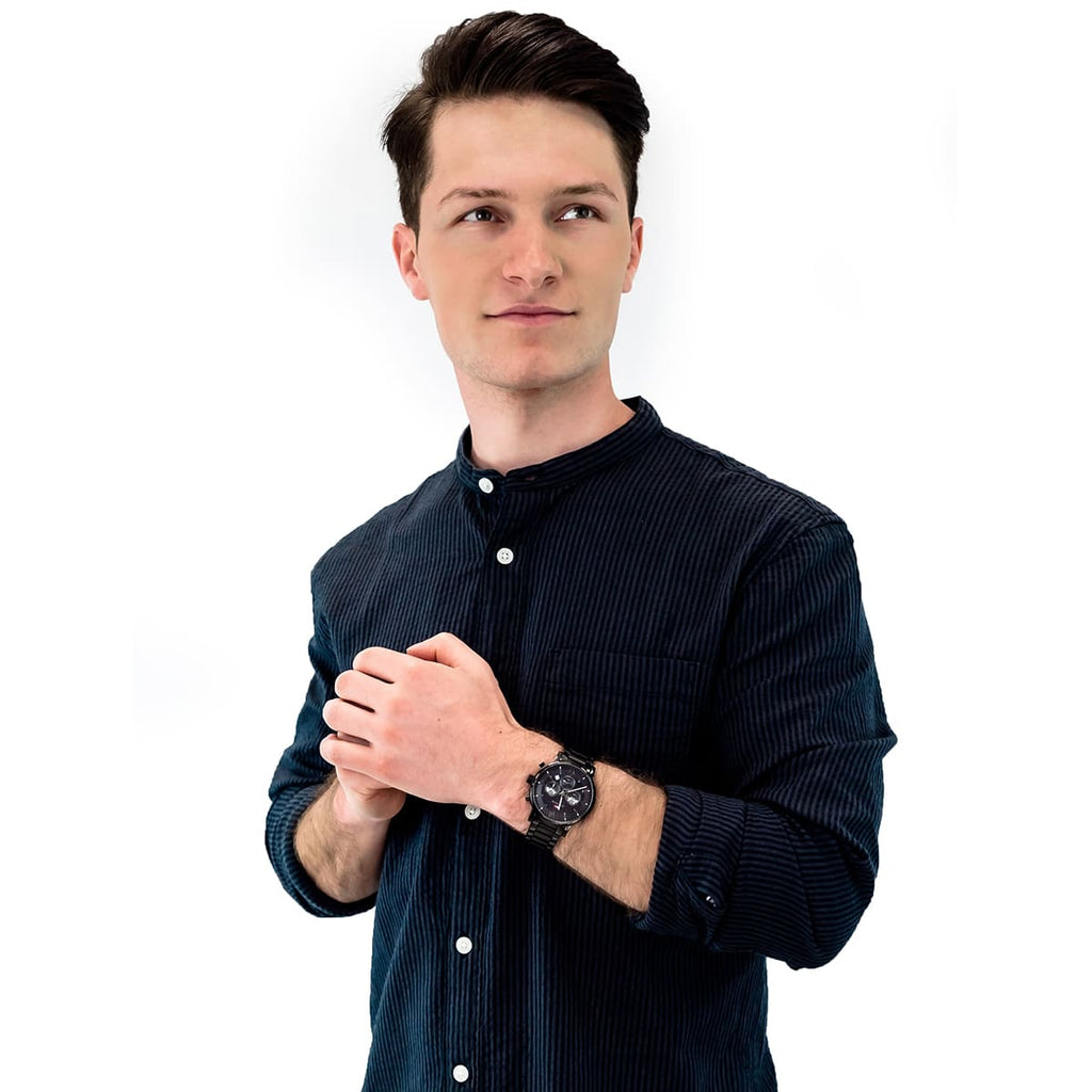 Tommy Hilfiger Evan Chronograph Quartz Black Dial Black Steel Strap Watch For Men - 1710410 Buy Now By Tommy Hilfiger