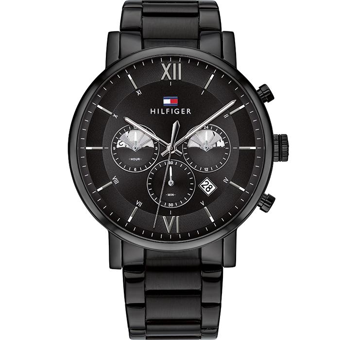 Tommy Hilfiger Evan Chronograph Quartz Black Dial Black Steel Strap Watch For Men - 1710410 Buy Now By Tommy Hilfiger