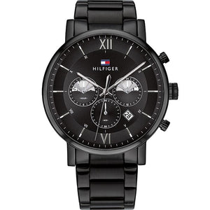 Tommy Hilfiger Evan Chronograph Quartz Black Dial Black Steel Strap Watch For Men - 1710410 Buy Now By Tommy Hilfiger