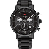 Tommy Hilfiger Evan Chronograph Quartz Black Dial Black Steel Strap Watch For Men - 1710410 Buy Now By Tommy Hilfiger