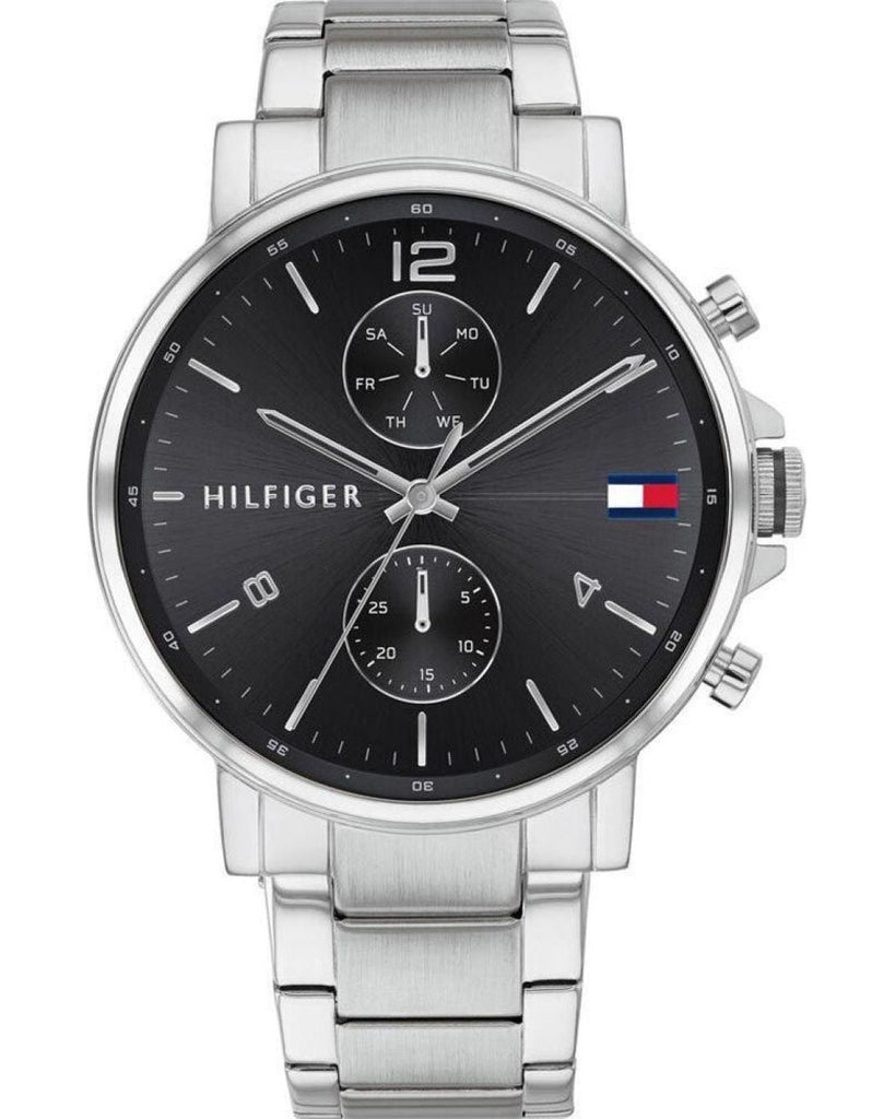 Tommy Hilfiger Daniel Black Dial Silver Steel Strap Watch for Men - 1710413 Buy Now By Tommy Hilfiger