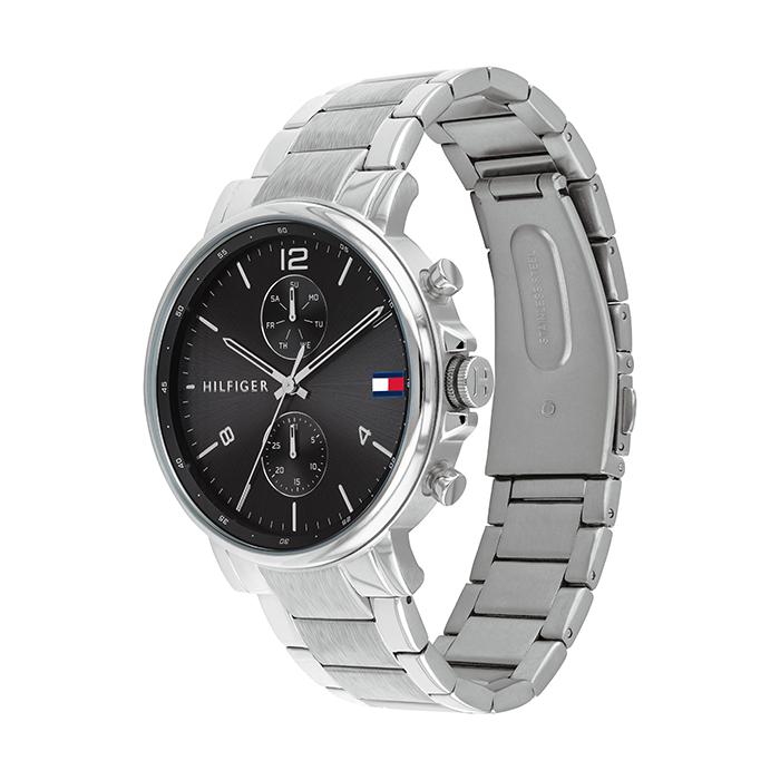 Tommy Hilfiger Daniel Black Dial Silver Steel Strap Watch for Men - 1710413 Buy Now By Tommy Hilfiger
