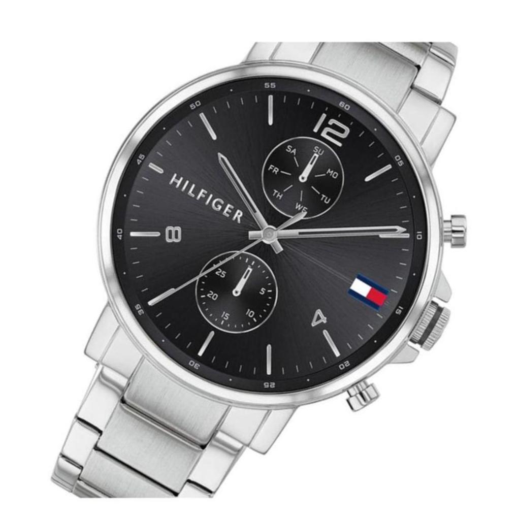Tommy Hilfiger Daniel Black Dial Silver Steel Strap Watch for Men - 1710413 Buy Now By Tommy Hilfiger