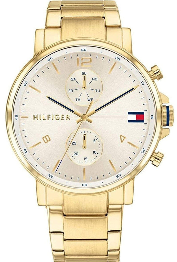 Tommy Hilfiger Daniel White Dial Gold Steel Strap Watch for Men - 1710415 Buy Now By Tommy Hilfiger