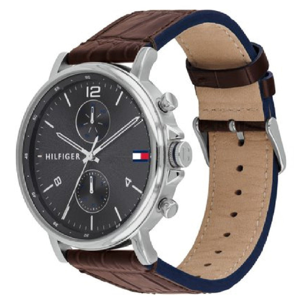 Tommy Hilfiger Daniel Grey Dial Brown Leather Strap Watch for Men - 1710416 Buy Now By Tommy Hilfiger