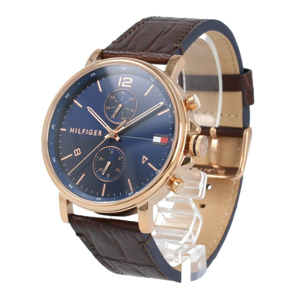 Tommy Hilfiger Daniel Blue Dial Brown Leather Strap Watch for Men - 1710418 Buy Now By Tommy Hilfiger