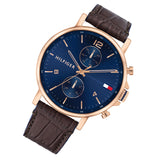 Tommy Hilfiger Daniel Blue Dial Brown Leather Strap Watch for Men - 1710418 Buy Now By Tommy Hilfiger