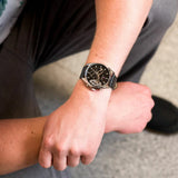 Tommy Hilfiger Baker Chronograph Black Dial Black Leather Strap Watch For Men - 1710449 Buy Now By Tommy Hilfiger