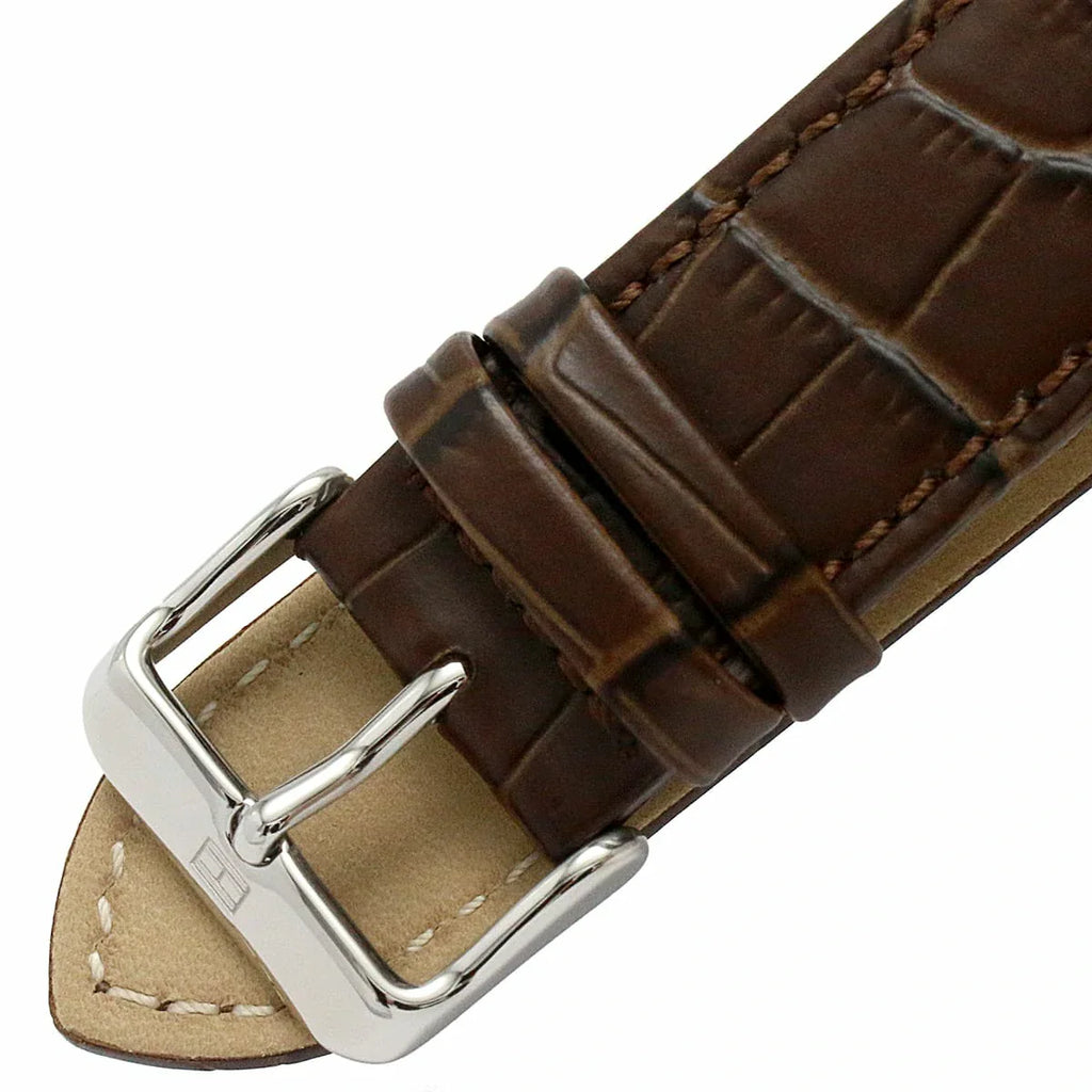 Tommy Hilfiger Baker Chronograph White Dial Brown Leather Strap Watch For Men - 1710450 Buy Now By Tommy Hilfiger