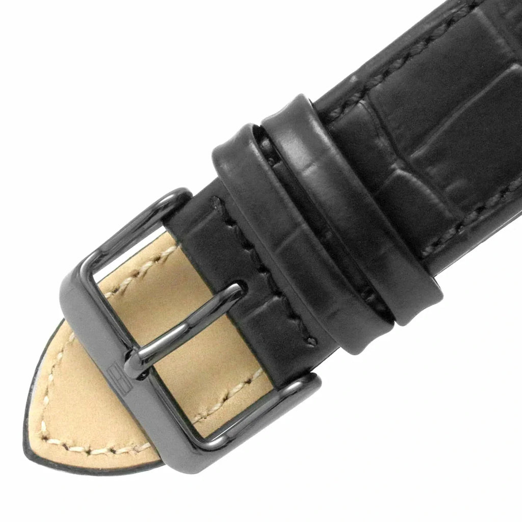 Tommy Hilfiger Baker Chronograph Black Dial Black Leather Strap Watch For Men - 1710452 Buy Now By Tommy Hilfiger