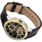 Tommy Hilfiger Henry Chronograph Black Dial Black Leather Strap Watch For Men - 1710474 Buy Now By Tommy Hilfiger