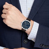 Tommy Hilfiger Henry Chronograph Blue Dial Brown Leather Strap Watch For Men -1710476 Buy Now By Tommy Hilfiger