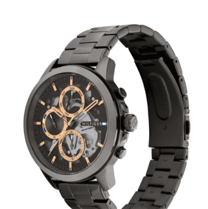 Tommy Hilfiger Henry Chronograph Grey Dial Grey Steel Strap Watch For Men - 1710479 Buy Now By Tommy Hilfiger