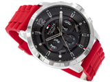 Tommy Hilfiger Luca Chronograph Grey Dial Red Silicone Strap Watch For Men - 1710490 Buy Now By Tommy Hilfiger
