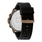 Tommy Hilfiger Luca Chronograph Black Dial Black Rubber Strap Watch For Men - 1710491 Buy Now By Tommy Hilfiger