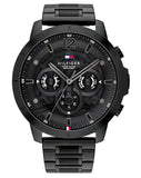 Tommy Hilfiger Classic Chronograph Black Dial Black Steel Strap Watch For Men - 1710494 Buy Now By Tommy Hilfiger