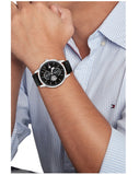 Tommy Hilfiger Weston Chronograph Black Dial Black Leather Strap Watch For Men - 1710502 Buy Now By Tommy Hilfiger