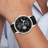 Tommy Hilfiger Weston Chronograph Black Dial Black Leather Strap Watch For Men - 1710502 Buy Now By Tommy Hilfiger