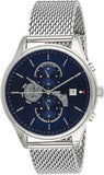 Tommy Hilfiger Weston Chronograph Blue Dial Silver Mesh Bracelet Watch For Men - 1710504 Buy Now By Tommy Hilfiger