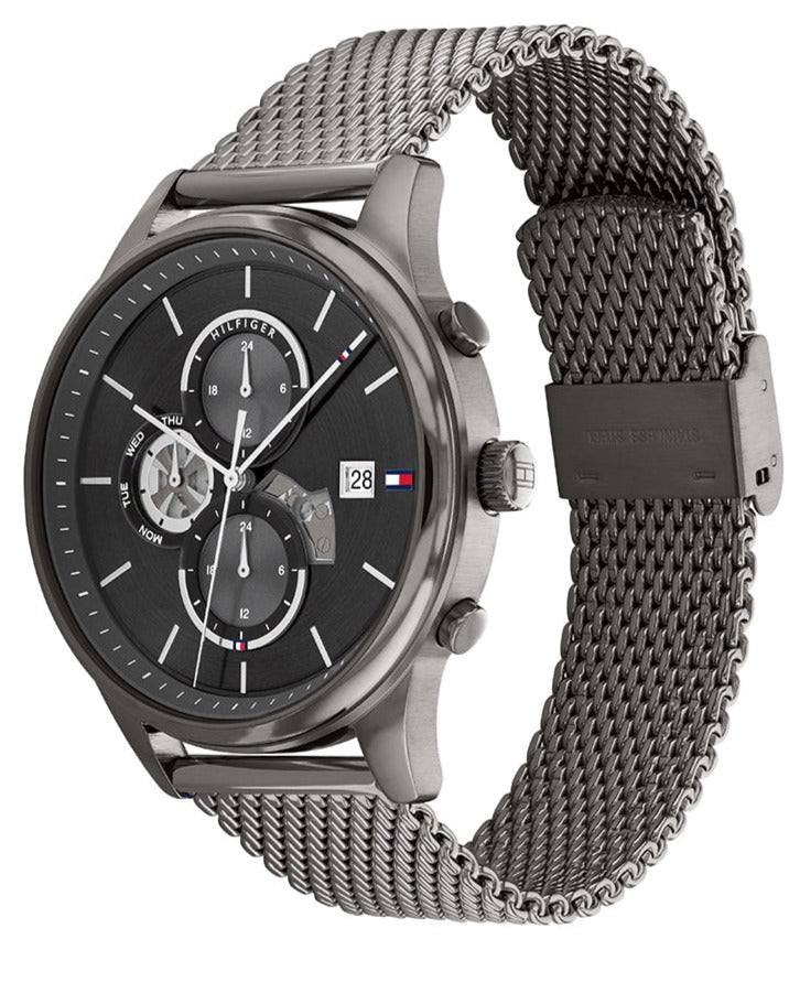 Tommy Hilfiger Weston Chronograph Grey Dial Grey Mesh Bracelet Watch For Men - 1710506 Buy Now By Tommy Hilfiger