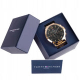 Tommy Hilfiger Luca Chronograph Black Dial Gold Steel Strap Watch For Men - 1710511 Buy Now By Tommy Hilfiger