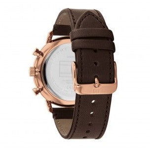 Tommy Hilfiger Legend Analog Black Dial Brown Leather Strap Watch For Men - 1710566 Buy Now By Tommy Hilfiger