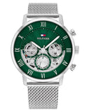 Tommy Hilfiger Legend Chronograph Green Dial Silver Mesh Bracelet Watch For Men - 1710567 Buy Now By Tommy Hilfiger