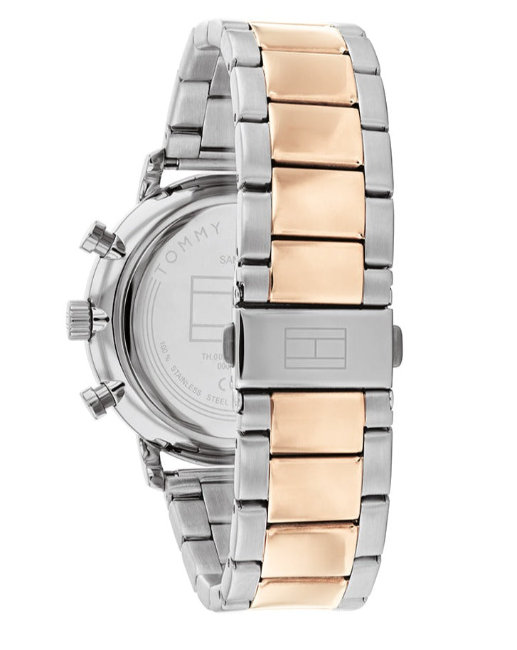 Tommy Hilfiger Legend Chronograph Black Dial Two Tone Steel Strap Watch For Men - 1710570 Buy Now By Tommy Hilfiger