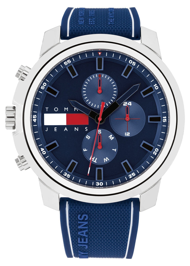 Tommy Hilfiger Wynwood Chronograph Blue Dial Blue Silicon Strap Watch For Men - 1710582 Buy Now By Tommy Hilfiger