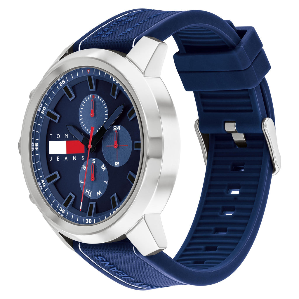 Tommy Hilfiger Wynwood Chronograph Blue Dial Blue Silicon Strap Watch For Men - 1710582 Buy Now By Tommy Hilfiger