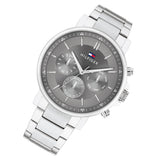 Tommy Hilfiger Tyson Chronograph Grey Dial Silver Steel Strap Watch For Men - 1710604 Buy Now By Tommy Hilfiger