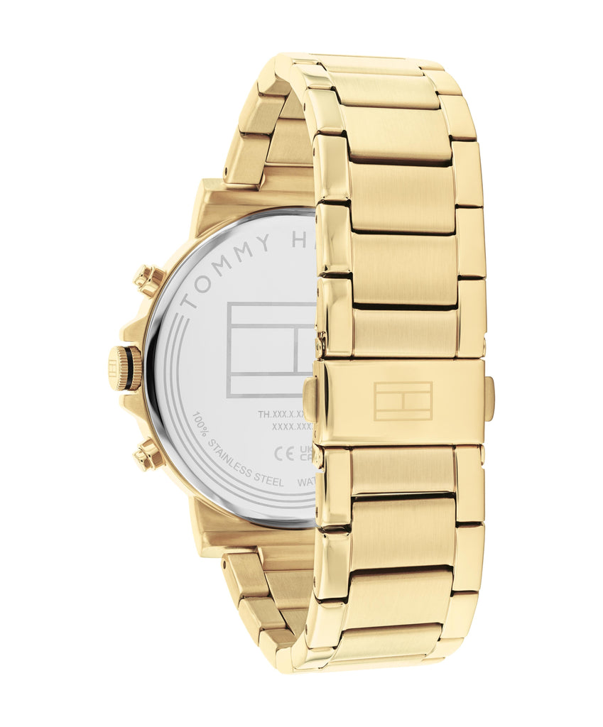Tommy Hilfiger Tyson Chronograph Gold Dial Gold Steel Strap Watch For Men - 1710611 Buy Now By Tommy Hilfiger