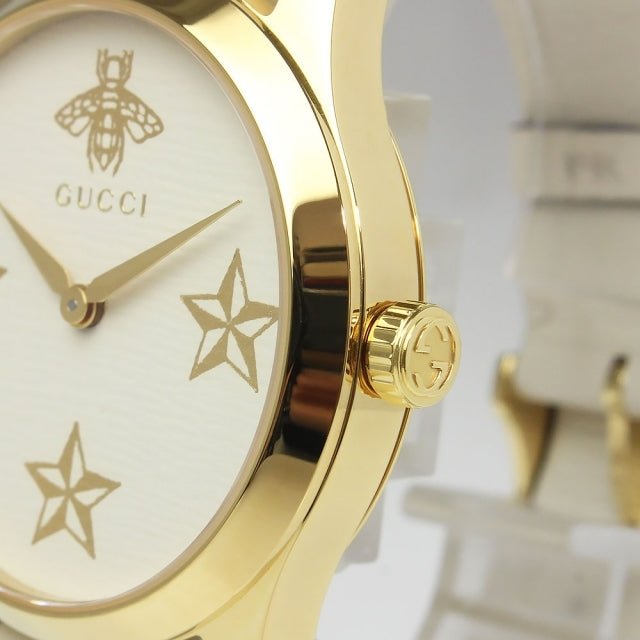 Gucci G Timeless White Dial White Leather Strap Watch For Women - YA1264096 Buy Now By Gucci