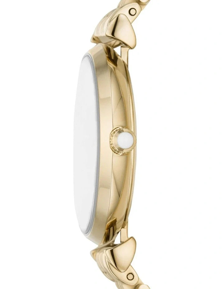 Emporio Armani Gianni T Bar Analog Crystals Gold Dial Gold Steel Strap Watch For Women - AR11608 Buy Now By Emporio Armani