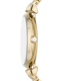 Emporio Armani Gianni T Bar Analog Crystals Gold Dial Gold Steel Strap Watch For Women - AR11608 Buy Now By Emporio Armani