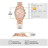 Michael Kors Lexington Chronograph Rose Gold Dial Rose Gold Steel Strap Watch for Women - MK7242 Buy Now By Michael Kors