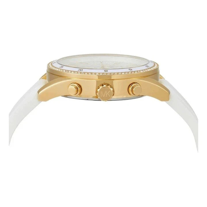 Michael Kors Hadyn Chronograph White Dial White Rubber Strap Watch for Women - MK7484 Buy Now By Michael Kors