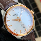 Tissot T Classic PR 100 Quartz White Dial Brown Leather Strap Watch for Men - T101.410.26.031.00 Buy Now By Tissot