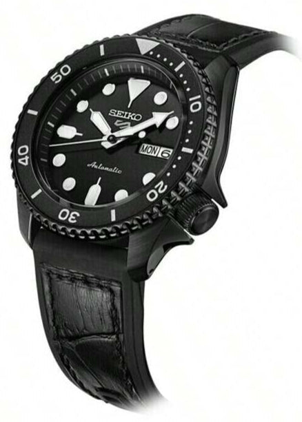 Seiko 5 Sport Automatic Black Dial Black Silicone Strap Watch For Men - SRPD65K3 Buy Now By Seiko