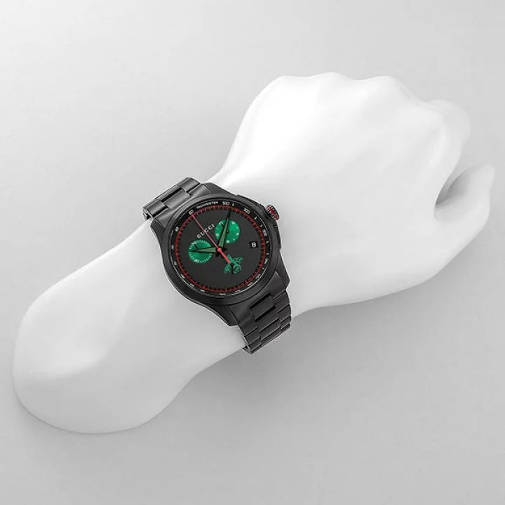 Gucci G Timeless Quartz Black Dial Black Steel Strap Watch for Men - YA126270 Buy Now By Gucci