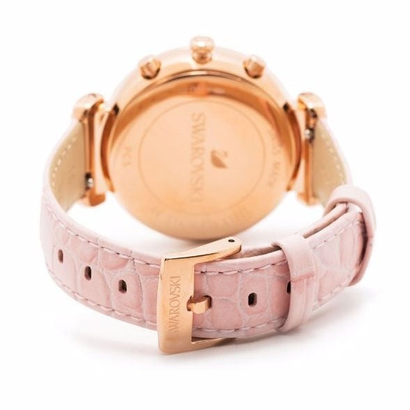 Swarovski Passage Chrono Pink Dial Pink Leather Strap Watch for Women - 5580352 Buy Now By Swarovski