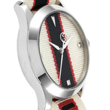Gucci G Timeless Quartz White Dial Two Tone NATO Strap Watch For Men - YA1264071 Buy Now By Gucci