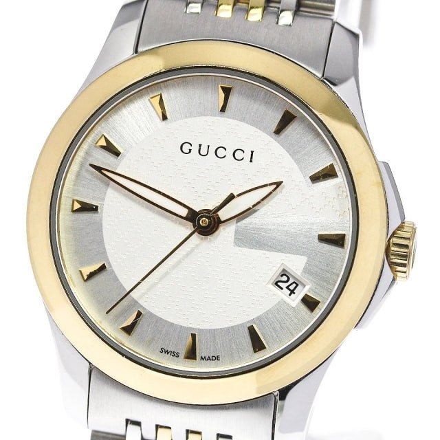 Gucci G Timeless Silver Dial Two Tone Steel Strap Watch For Women - YA126511 Buy Now By Gucci