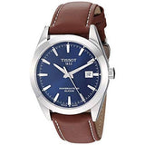 Tissot Gentleman Powermatic 80 Silicium Blue Dial Brown Leather Strap Watch For Men - T127.407.16.041.00 Buy Now By Tissot