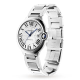 Cartier Ballon Bleu De Cartier Silver Dial Silver Steel Strap Watch for Men - WSBB0049 Buy Now By Cartier
