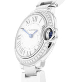 Cartier Ballon Bleu De Cartier Diamonds White Dial Silver Steel Strap Watch for Women - W4BB0015 Buy Now By Cartier