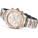 Tissot PR 100 Sport Chic Chronograph Diamonds Mother of Pearl Dial Two Tone Steel Strap Watch for Women - T101.917.22.116.00 Buy Now By Tissot